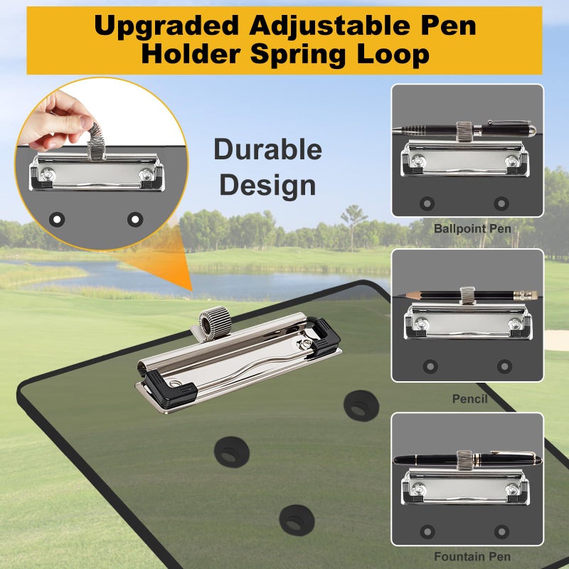LEAPGOMAX Golf Cart Scorecard Holder with Pen Holder on Golf Cart Steering Wheel for EZGO Club Car Yamaha Golf Carts Blackï¼ˆNote Do Not Include Golf Cart Steering Wheel - Image 3