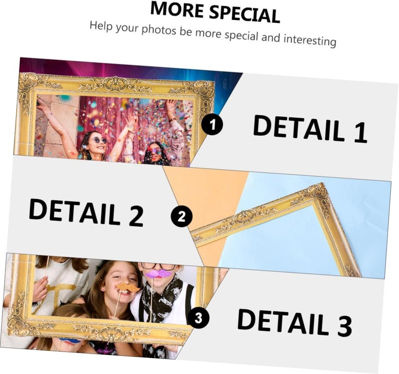 5pcs Vintage Paper Photo Frame Props for Photography for Weddings Parties and Outdoor Events Creative Cutouts for Memorable Moments - Image 3