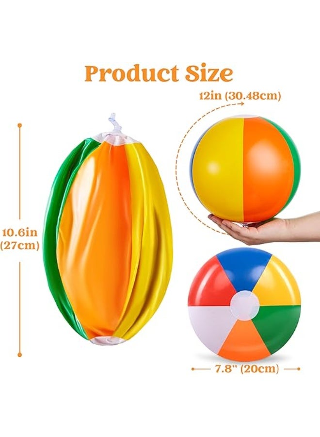 Inflatable Beach Balls for Summer Water Games, Kids Birthdays and Party Supplies 30cm  (3 pieces)  - Image 4