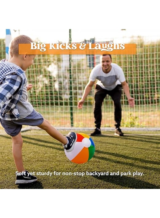 Inflatable Beach Balls for Summer Water Games, Kids Birthdays and Party Supplies 30cm  (3 pieces)  - Image 3