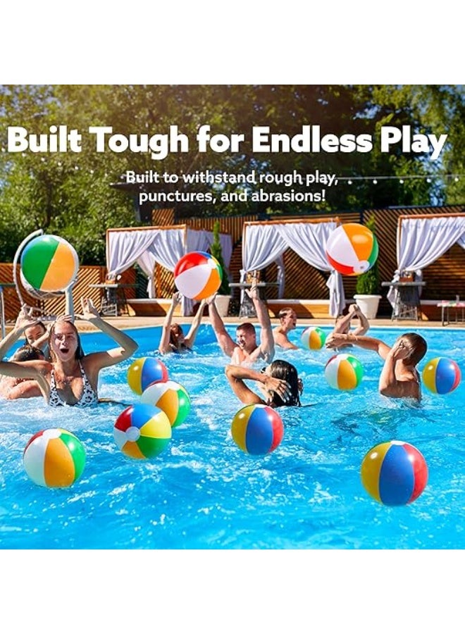 Inflatable Beach Balls for Summer Water Games, Kids Birthdays and Party Supplies 30cm  (3 pieces)  - Image 2