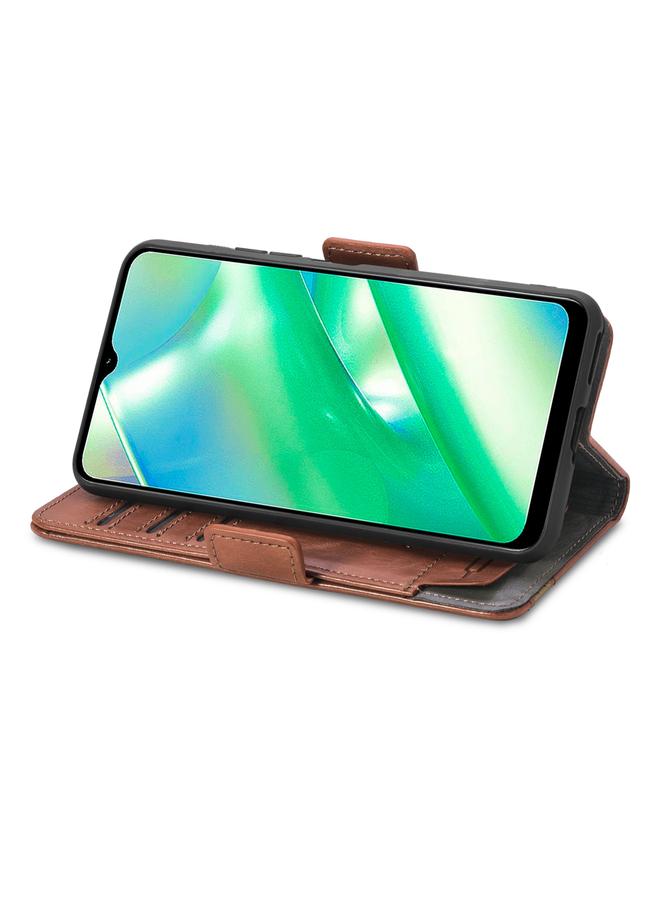 S-TOP Case For Realme C33 CaseNeo Splicing Dual Magnetic Buckle Leather Phone Case - Image 4