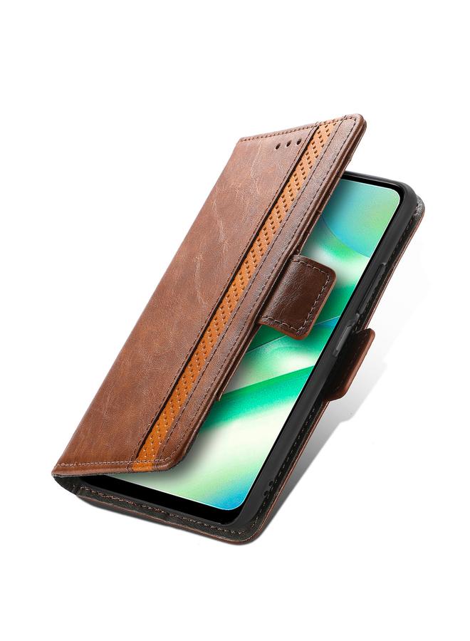 S-TOP Case For Realme C33 CaseNeo Splicing Dual Magnetic Buckle Leather Phone Case - Image 5