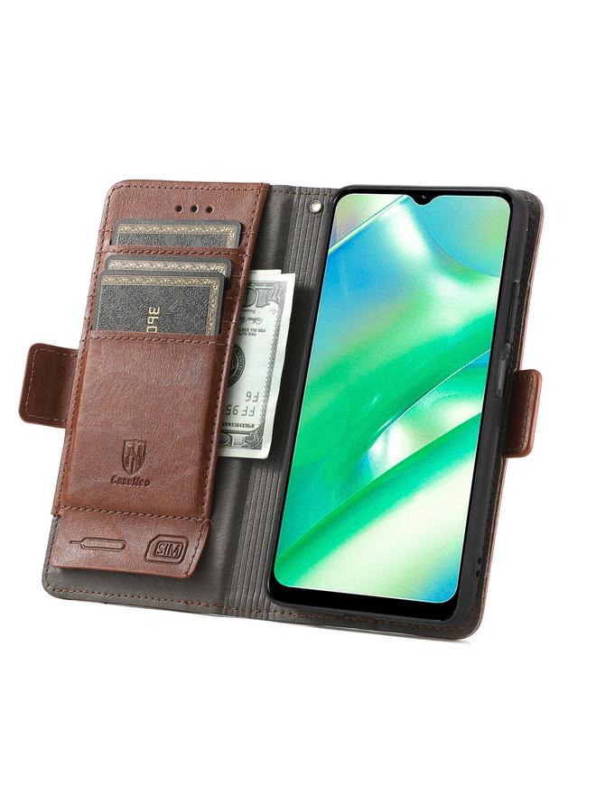 S-TOP Case For Realme C33 CaseNeo Splicing Dual Magnetic Buckle Leather Phone Case - Image 3