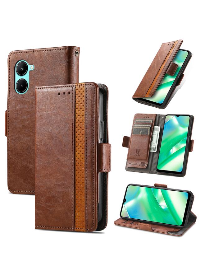 S-TOP Case For Realme C33 CaseNeo Splicing Dual Magnetic Buckle Leather Phone Case - Image 1