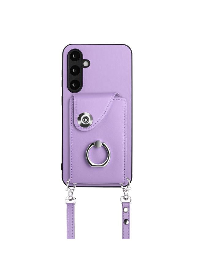 S-TOP Case For Samsung Galaxy S23 FE 5G Organ Card Bag Ring Holder Phone Case with Long Lanyard - Image 2