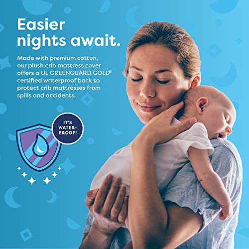 Moonlight Slumber Little Dreamer Crib Mattress Cover, Ecru, Hypoallergenic - Mattress Not Included - Image 4