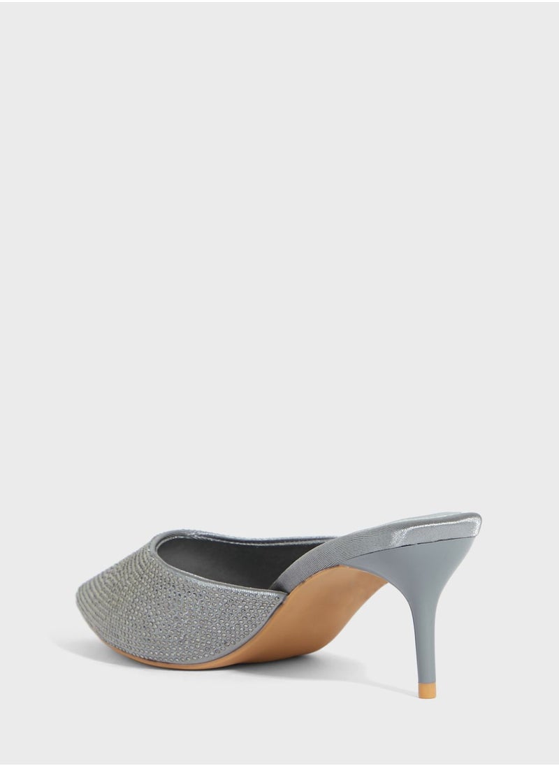 Vincci - Pointed Toe Mid Heel Pumps - Image 1