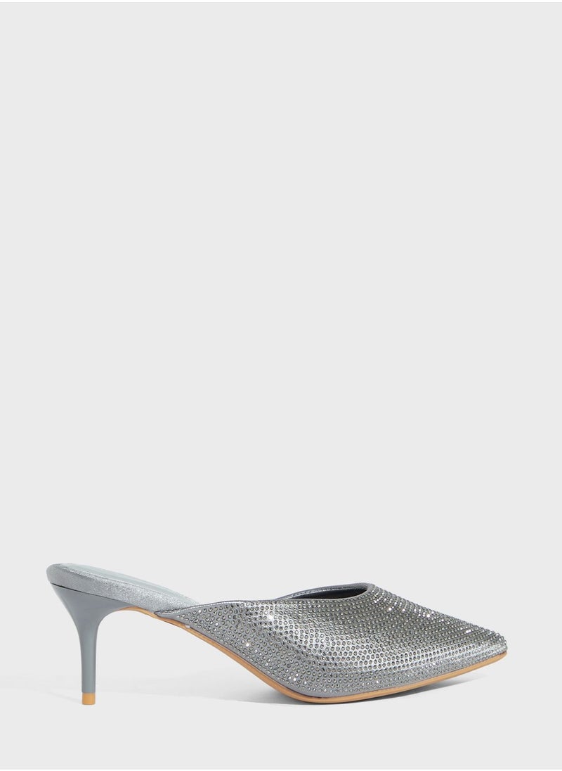 Vincci - Pointed Toe Mid Heel Pumps - Image 1
