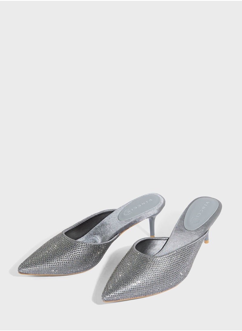 Vincci - Pointed Toe Mid Heel Pumps - Image 1