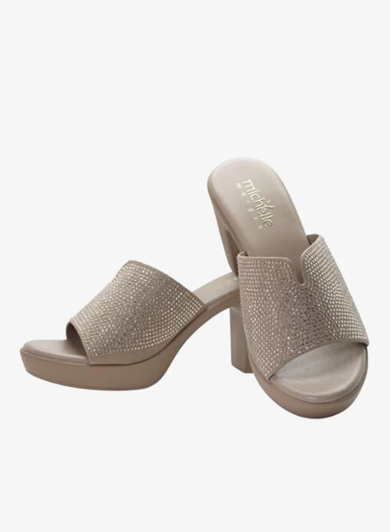 ميشيل مورجان 092-3081 Michelle Morgan Ladies High Heel Sandals 514RJ156 Mocca