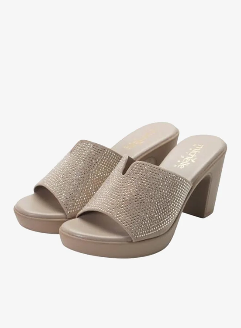 ميشيل مورجان 092-3081 Michelle Morgan Ladies High Heel Sandals 514RJ156 Mocca