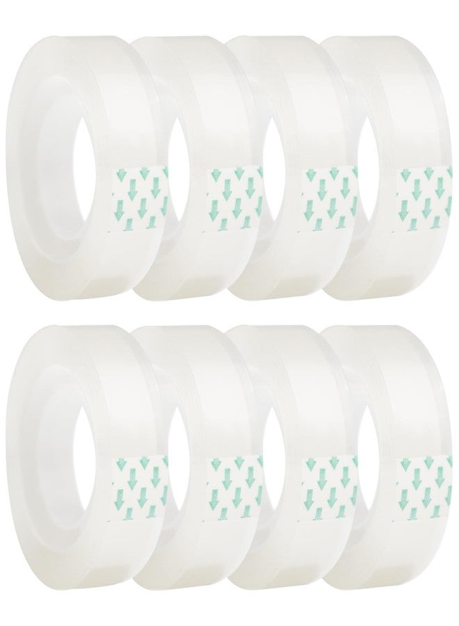 Ykimok 8 Rolls Transparent Clear Tape Refills for Dispenser, Sturdy Tape(Not Easily Tear), 0.7 Inch, 27.3 Yard, Perfect for Office, Home, School - Image 1