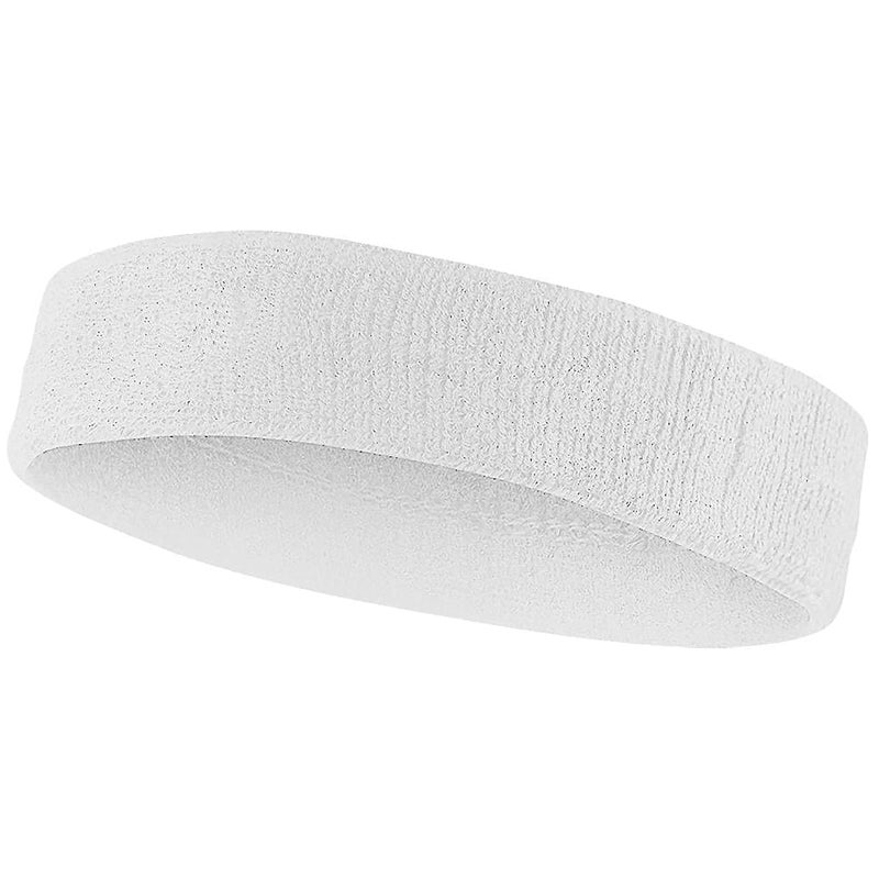AMIFIT Sport Headband for Men and Women - Sports Headband for Workout & Running, Breathable, Non-Slip Sweat Head Bands for Long Hair, White (Pack of 1) - Image 1