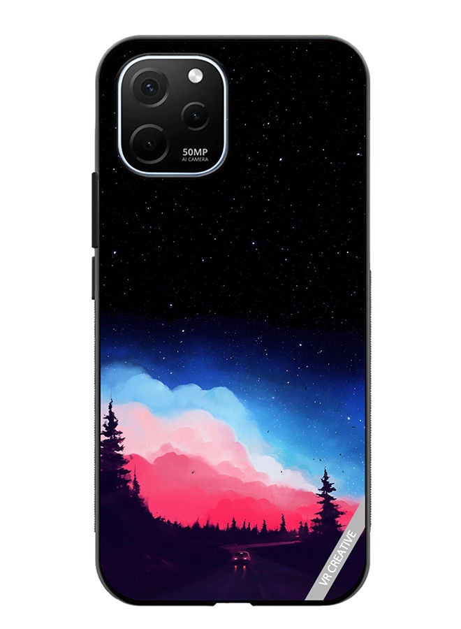 VR CREATIVE Protective Case Cover For Huawei Enjoy 50z Vibrant Cloud Design Multicolour - Image 1