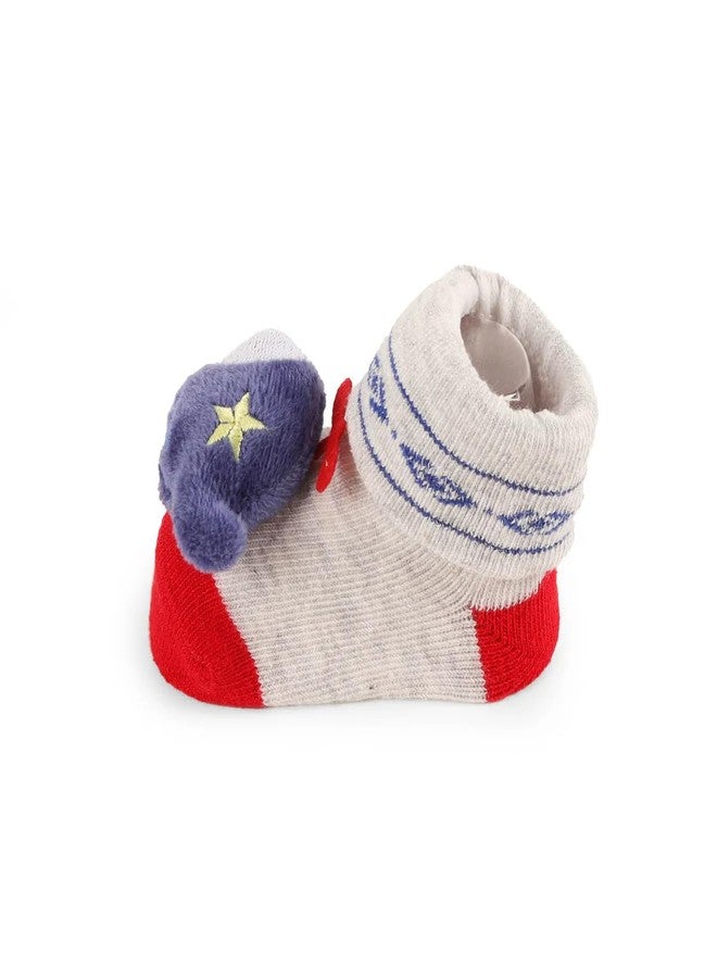 Kicks & Crawl Anti-skid/slip Cloud Chopper Socks For Baby Boys and Girls Blue/Grey (Pack of 2) - 0-9M - Image 5