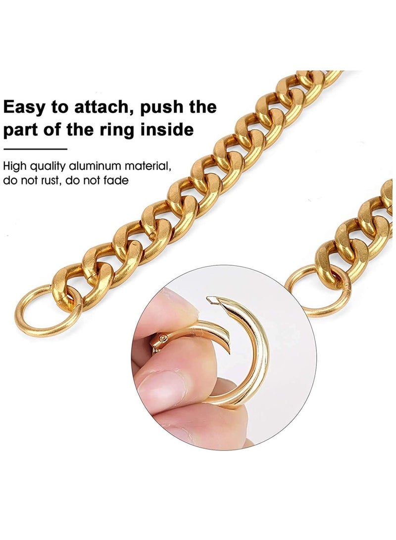 Purse Replacement Chains, heavy chain, DIY Heavy Chunky Aluminum Metal Chain &Imitation Pearl Bead Purse Strap Handbag Chain Accessories DIY Chain Strap Handbag Chains for Bag KSA | Riyadh, Jeddah - Image 4