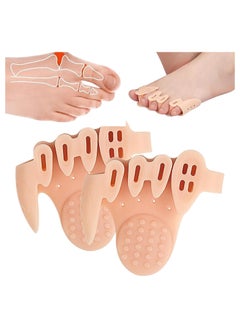 SYOSI 2 Pairs Toe Splitter, 5-hole Toe Stretcher, Soft Gel Toe Spacers to Correct Toes, Toe Corrector, Bunion Corrector for Women Men Toe Straightener Toe Stretcher Big Toe Separators  - Image 1