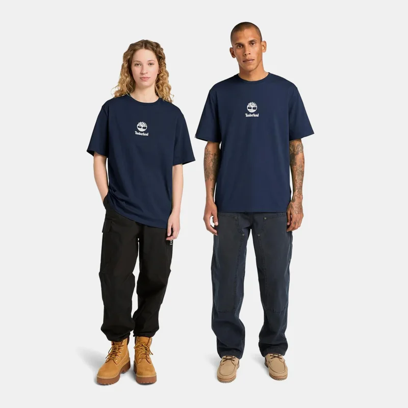 Timberland Blue Men's Small Logo T-Shirt for Men | Best Price UAE
