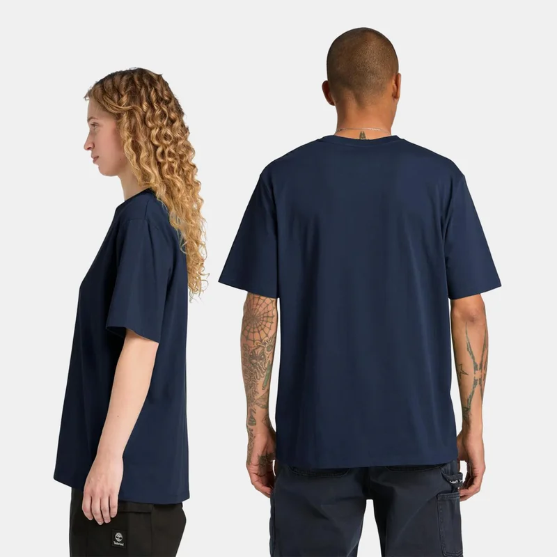 Timberland Blue Men's Small Logo T-Shirt for Men | Best Price UAE