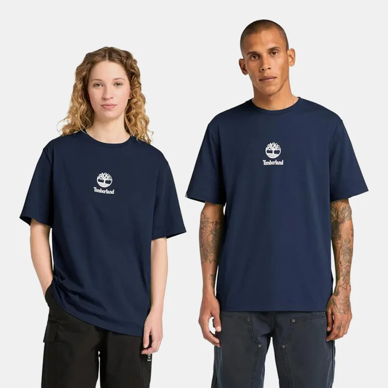 Timberland Blue Men's Small Logo T-Shirt for Men | Best Price UAE