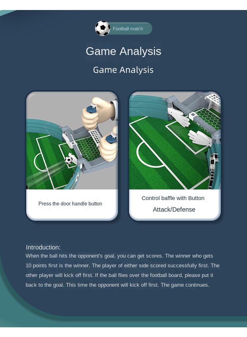 general Football Table Interactive Game Children'S Puzzle Handheld Combat Aircraft Parent-Child Duo Competitive Board Game Football Field Toys（Large Size With 2 Balls） - Image 5