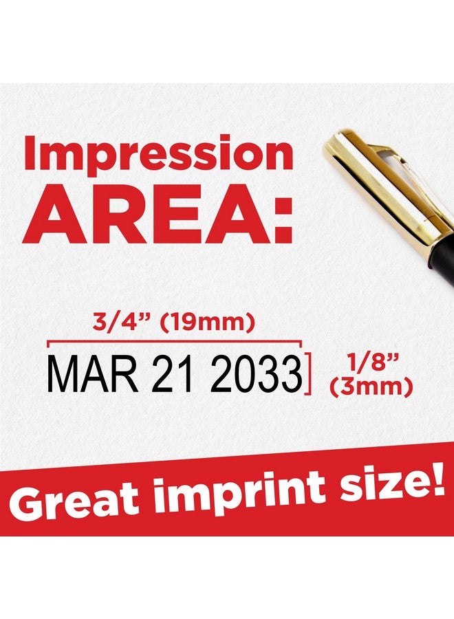 Rubber Stamp Creation Mark 2000 Selfinking Rubber Date Office Stamp With Scanned Phrase & Date Red Ink (Handydater S160) 12Year Band - Image 5