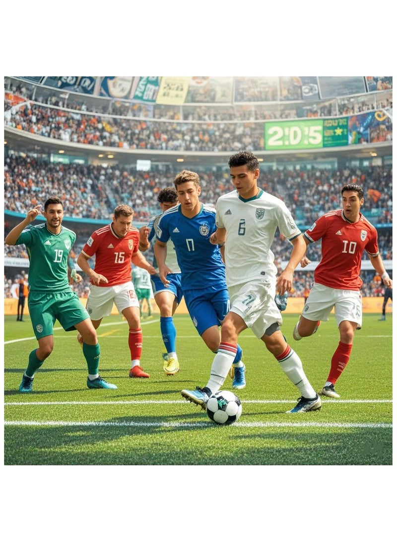 Anna 1000-Piece Colorful Soccer Match Desktop Puzzle for Family Entertainment - Image 1