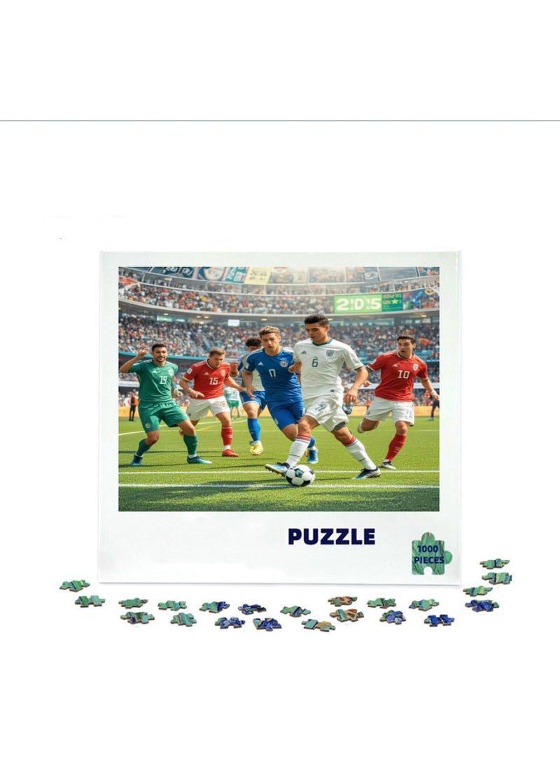 Anna 1000-Piece Colorful Soccer Match Desktop Puzzle for Family Entertainment - Image 2