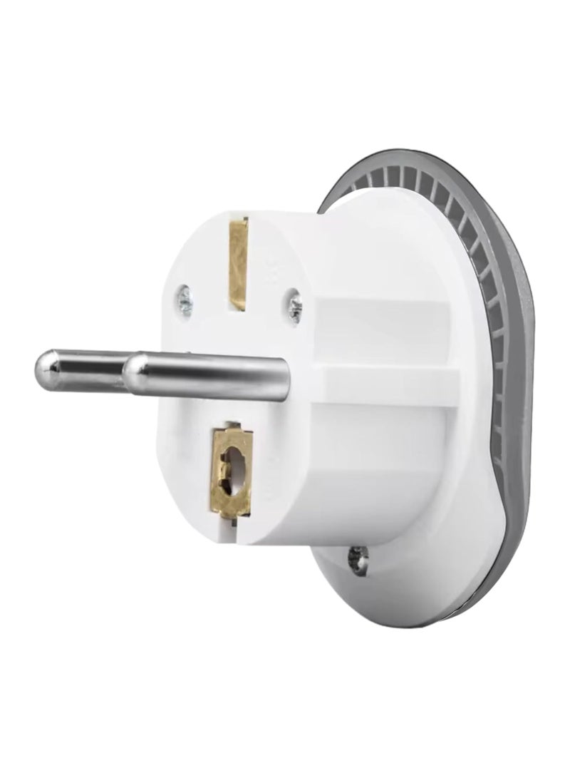 3-Pin Travel Adapter, White and Grey (3 Pack) - Image 3