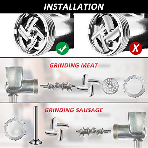 Mudder 4 Pack Meat Grinder Blade Size 5 Meat Grinder Parts Food Grinding Blade Stainless Steel Knife Cutter Replacement for Size 5 Stand Mixers Accessories - Image 5