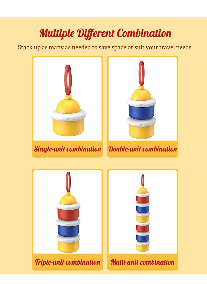 SYOSI - Baby Formula Dispenser Portable Milk Powder Dispenser Container Travel Baby Formula Storage Container Non Spill Stackable Baby Snack Storage Container BPA Free 3 Compartments 2 Packs - Image 1