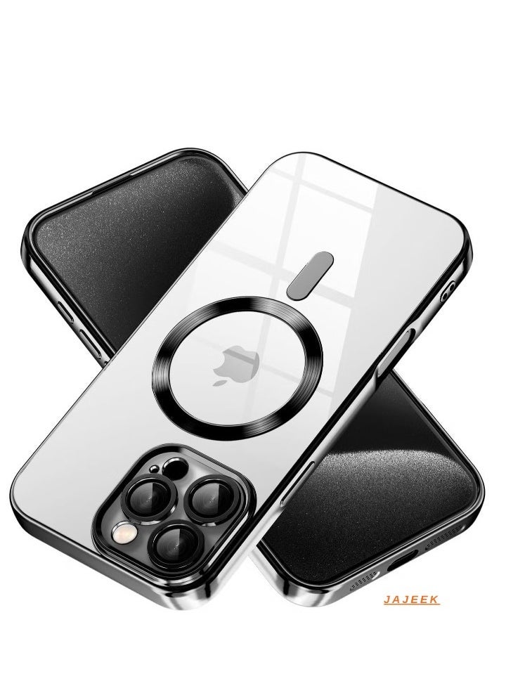 JAJEEK iPhone 16 Pro Max Magnetic Case – Compatible with MagSafe, Built-in Camera Protector, Soft TPU Anti-Scratch Shockproof Clear Case, Slim Design for iPhone 16 Pro Max 6.1 Inch - Image 1