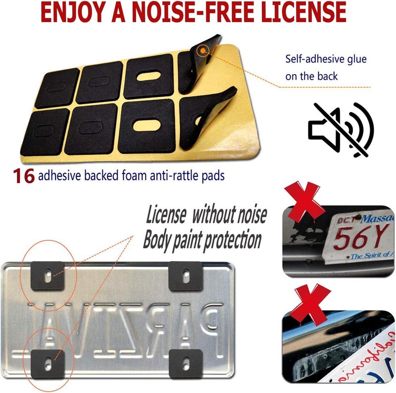 AOOTF Anti Theft License Plate Screws -Stainless Steel Security Car Tag Screws Bolts, Tamper Resistant Mounting Hardware Kits for Front and Rear License Plate Frame - Image 5