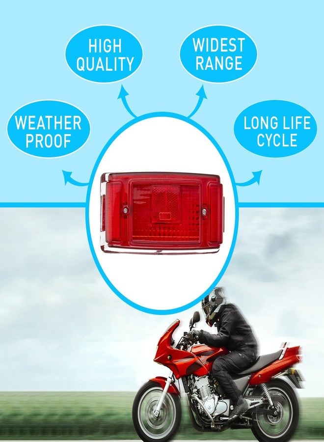 VTRUST Bike Halogen Tail Light compatible for Yamaha RX 100 | Red Rear Brake Light | OEM Fit, Corrosion Resistant & Premium Finish - Image 4