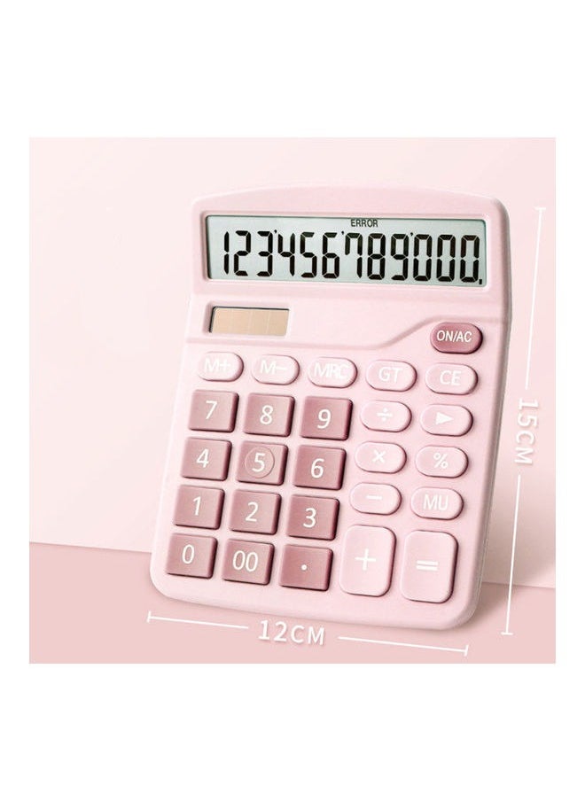 12-Digit Desktop Standard Function Basic Calculator with Large LCD Screen Battery and Solar Dual Power Office Calculator Desktop Calculator with Automatic Sleep for Office, Home, School and Business