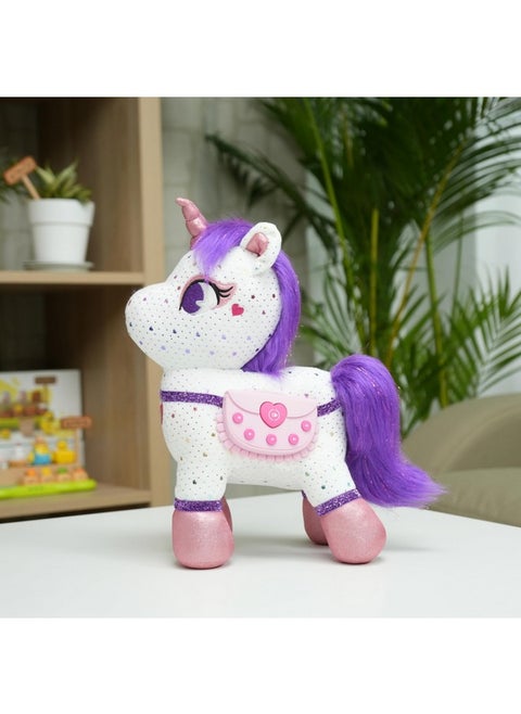Shifu ZeeZee The Smart Storyteller - Singing & Talking Unicorn Friend Soft Toys for Kids Unlimited Content on The App Rhymes Stories Pretend Play Birthday Gifts for Boys and Girls Ages 3, 4, 5, 6