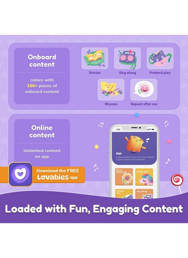 Shifu - Shifu ZeeZee The Smart Storyteller - Singing & Talking Unicorn Friend Soft Toys for Kids Unlimited Content on The App Rhymes Stories Pretend Play Birthday Gifts for Boys and Girls Ages 3, 4, 5, 6 - Image 1