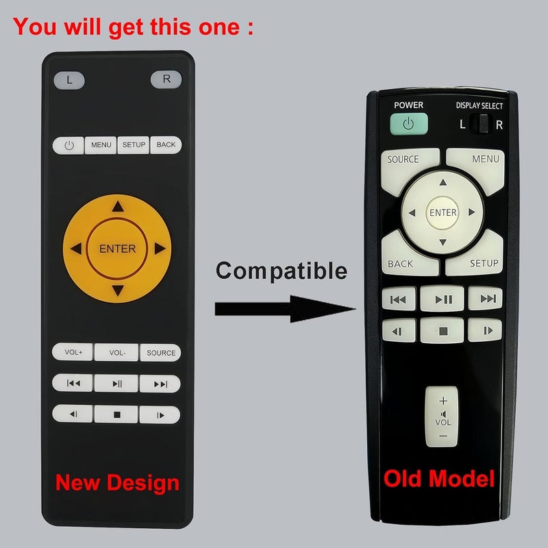 Replacement Remote Control for Infiniti QX60 Rear Entertainment DVD 2014 2015 2016 2017 2018 2019 2020 - Image 2