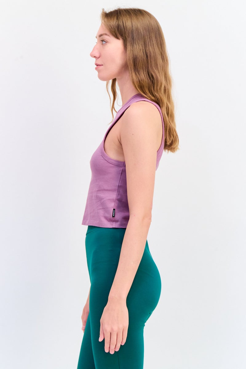 Hurley Women Sportswear Fit Sleeveless Training Tank Top, Dusty Rose  - Image 2