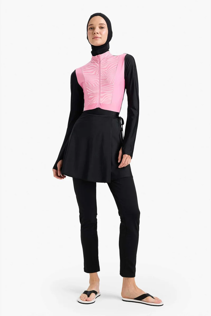 DeFacto Regular Fit Quick Dry Printed 5 Piece Burkini Set