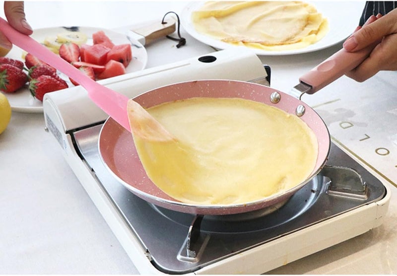 Abaodam Non-stick Frying Pan 6 Inch Aluminum Pink Omelette Pan Pancake Skillet Lightweight Induction Compatible Kitchen Cookware for Home and Restaurant Use - Image 2