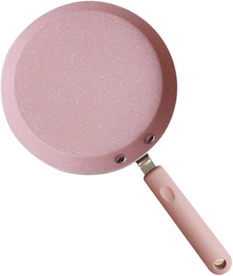 Abaodam Non-stick Frying Pan 6 Inch Aluminum Pink Omelette Pan Pancake Skillet Lightweight Induction Compatible Kitchen Cookware for Home and Restaurant Use - Image 1