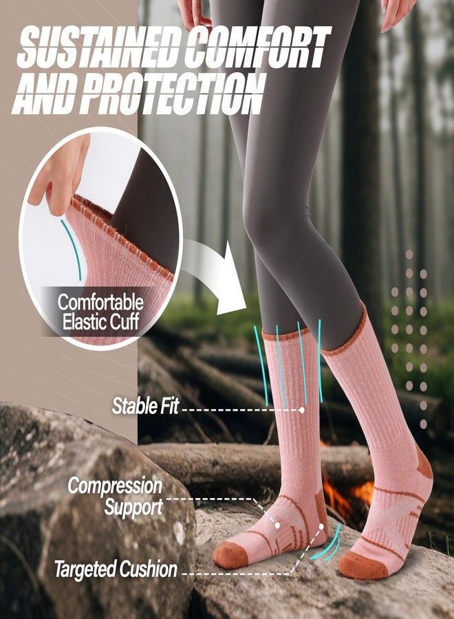 ANTSANG Merino Wool Socks for Men & Women Thermal Winter Hiking Warm Thick Crew Cozy Boot Work Gift Socks Stocking Stuffers 5 Pairs(Assorted C,M) - Image 3