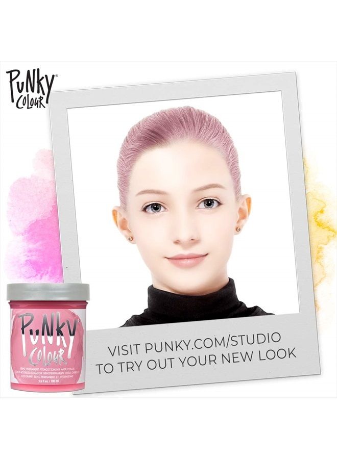 Punky Cotton Candy Semi Permanent Conditioning Hair Color, Vegan, PPD and Paraben Free, lasts up to 35 washes, 3.5oz - Image 4
