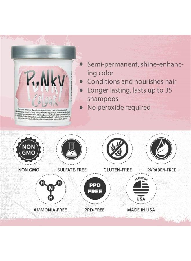 Punky Cotton Candy Semi Permanent Conditioning Hair Color, Vegan, PPD and Paraben Free, lasts up to 35 washes, 3.5oz - Image 3