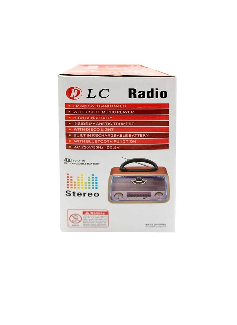 DLC - DLC Original Classic Rechargeable Portable Wireless Bluetooth Speaker DLC-32213B - Image 1