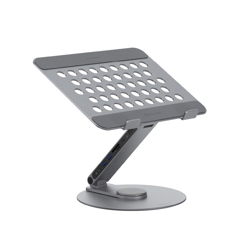 ADAM ELEMENTS محطة إرساء هاب 360 من آدام إليمنتس USBC 8 في 1 من الألمنيوم لحامل MacBook و iPad و اللابتوب