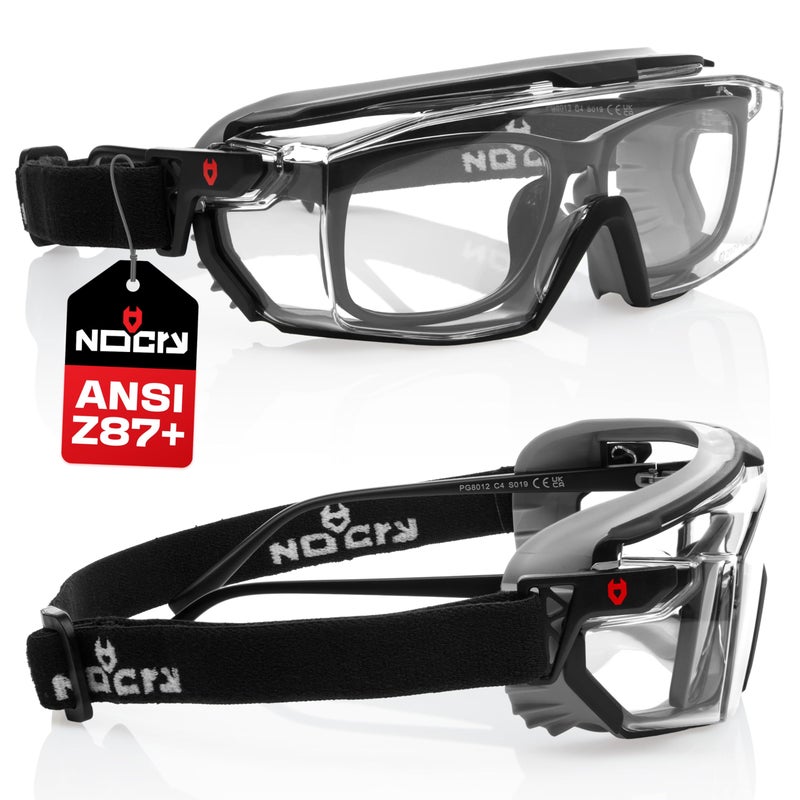 NoCry Clear Safety Goggles Over Glasses â€” for Men & Women With Gasket, UV380, Anti Fog Panoramic Vented Lenses â€” ANSI Z87.1 Eye Protection For Construction, Dust And Lab Goggles Adult - Image 1