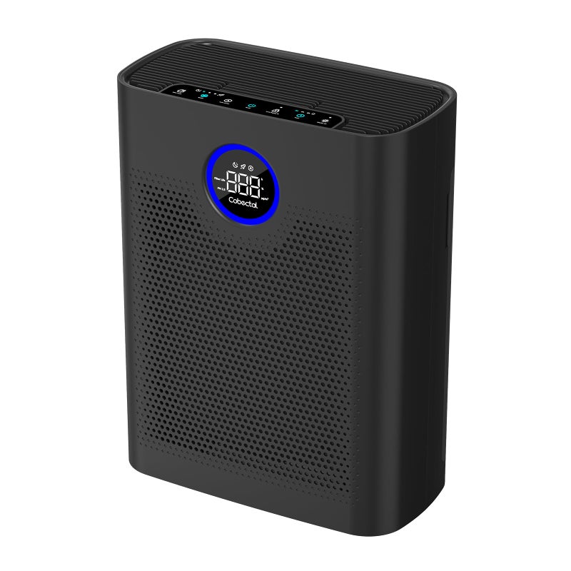 Cobectal Air Purifiers for Home Large Room Up to 2216 FtÂ², Cobectal Pet Air Cleaner with 3-in-1 Filter, PM2.5 Air Quality Sensor, Aroma Function, Room Air Purifier for Home, Office, RVs, Black - Image 1
